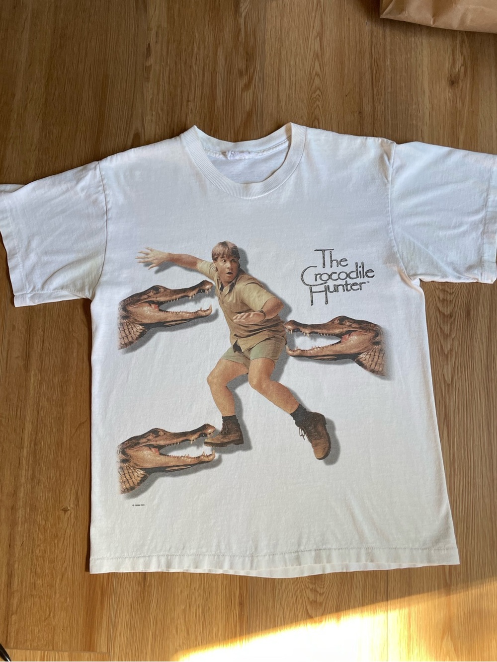 The Crocodile Hunter Vintage 1999 Single Stitch Graphic Tee - White